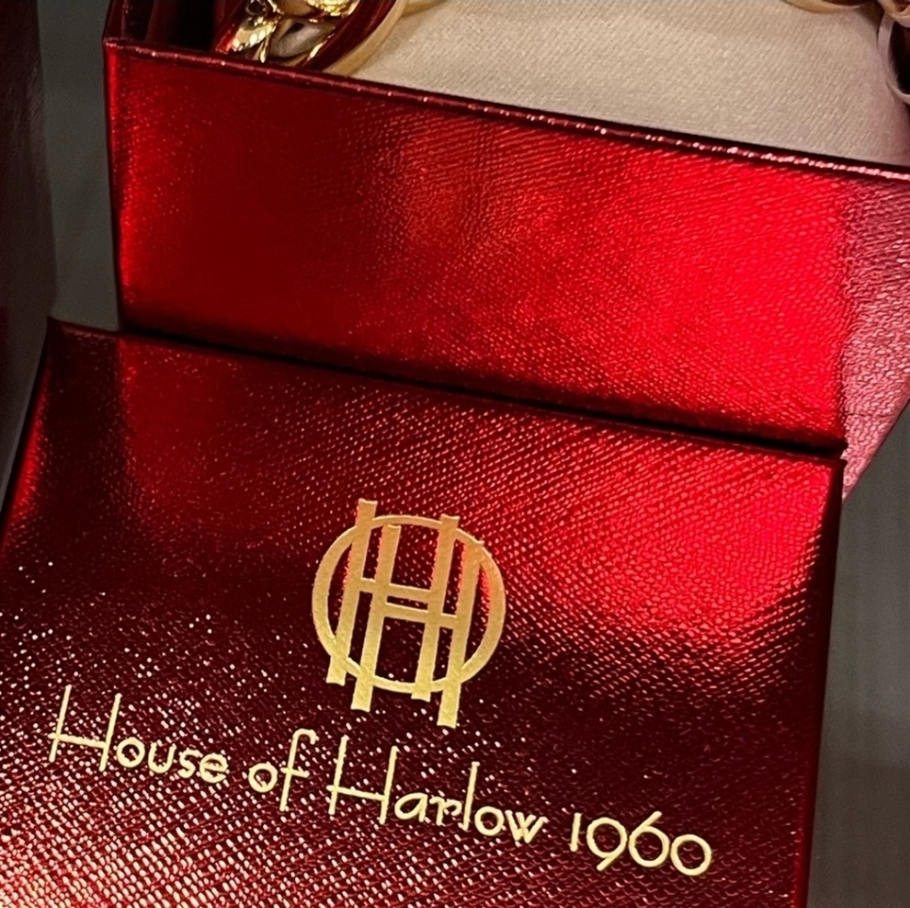💛▪️House of Harlow▪️ 1960 Gold Link Chunky Stretch Bracelet - Picture 4 of 6